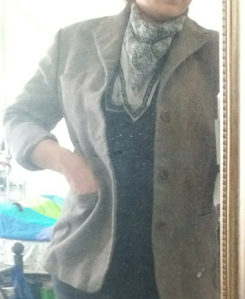 Italian made grey and brown tweed blazer